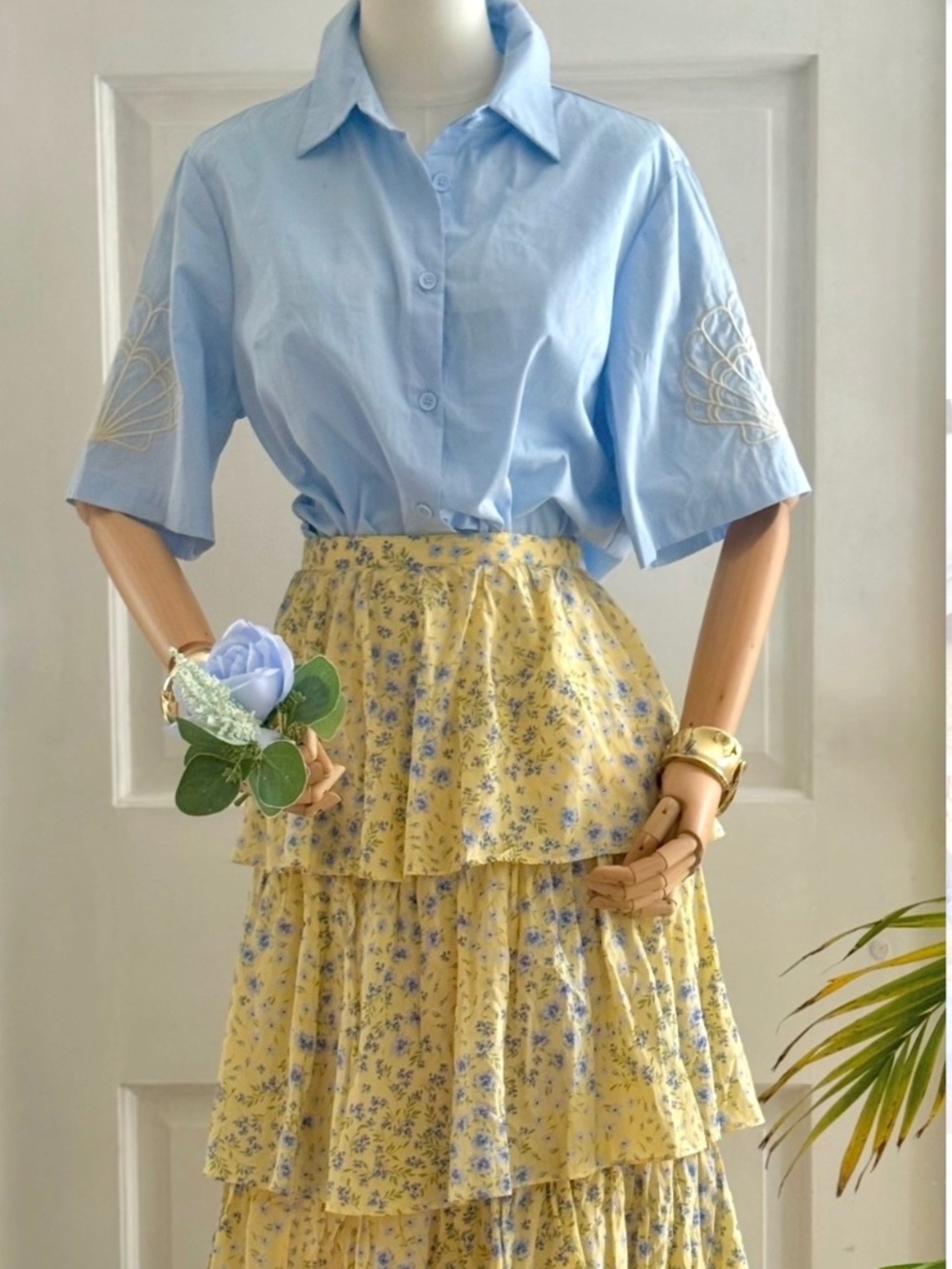 Maxi yellow summer skirt